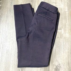 Loft Navy Patterned Marisa Skinny Pants